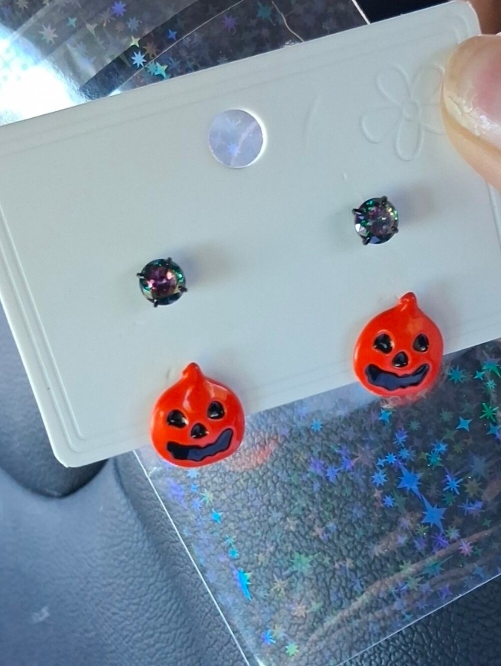$8 Each Or Bundle 5/$20 Kids Orange Pumpkin Jack-o'-Lantern Stud Earrings